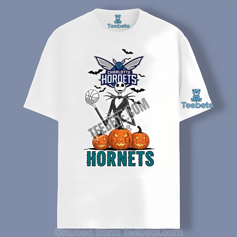 Jack Skellington Rocks Charlotte Hornets Pumpkin Shirt