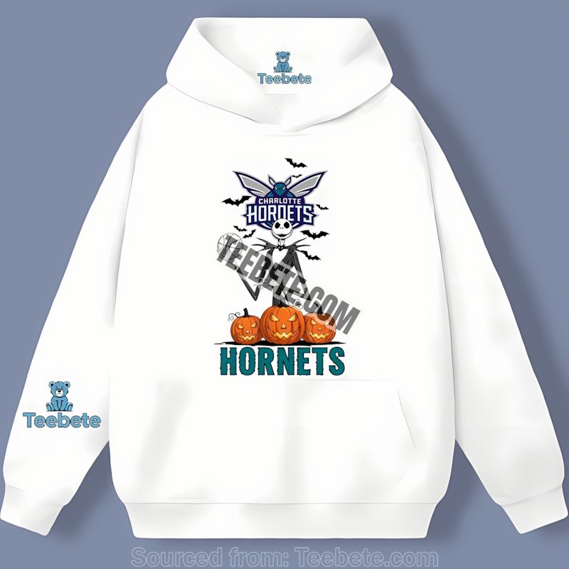 Jack Skellington Rocks Charlotte Hornets Pumpkin Hoodie Jack Skellington Rocks Charlotte Hornets Pumpkin Hoodie