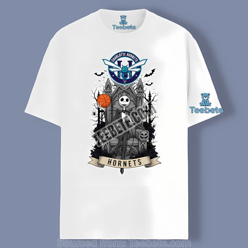Jack Skellington Rules Charlotte Hornets Throne Shirt