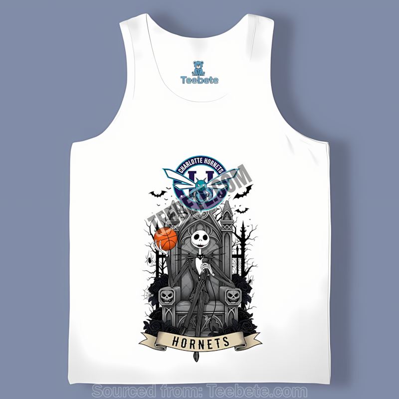 Jack Skellington Rules Charlotte Hornets Throne Tanktop Jack Skellington Rules Charlotte Hornets Throne Tanktop
