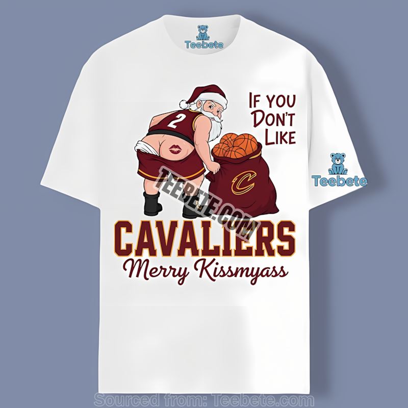 Merry Kissmyass Santa Cleveland Cavaliers Funny Adults Shirt