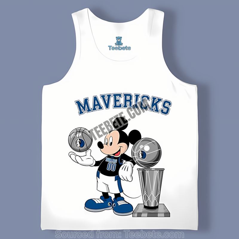 Mickey Basketball Bat Dallas Mavericks Cartoon Retro Tanktop Mickey Basketball Bat Dallas Mavericks Cartoon Retro Tanktop