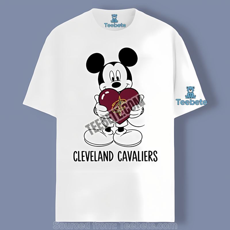 Mickey Heart Cleveland Cavaliers Regular Shirt