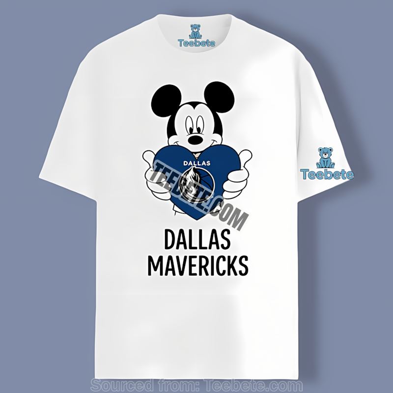 Mickey Heart Dallas Mavericks Casual Shirt
