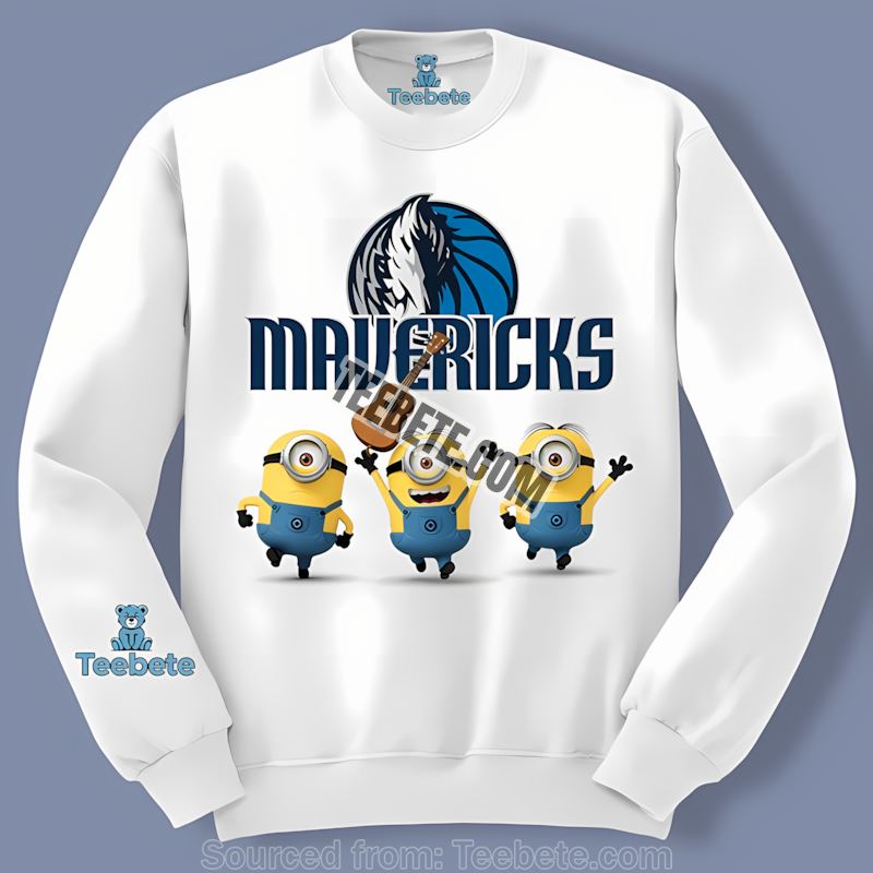 Minions Dallas Mavericks Printed Long Sleeve Minions Dallas Mavericks Printed Long Sleeve