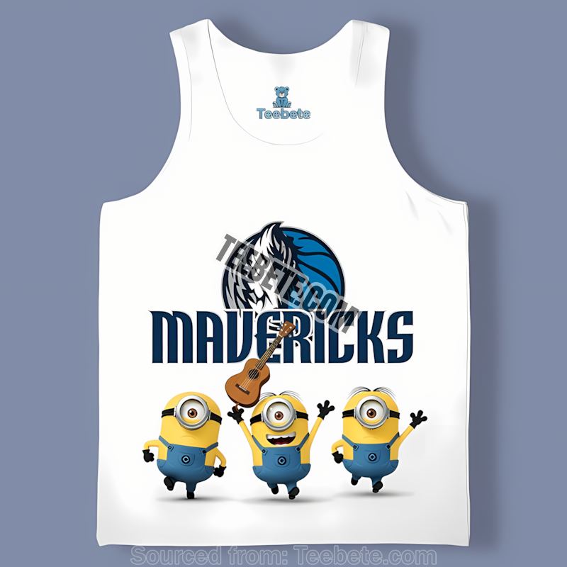 Minions Dallas Mavericks Printed Tanktop Minions Dallas Mavericks Printed Tanktop