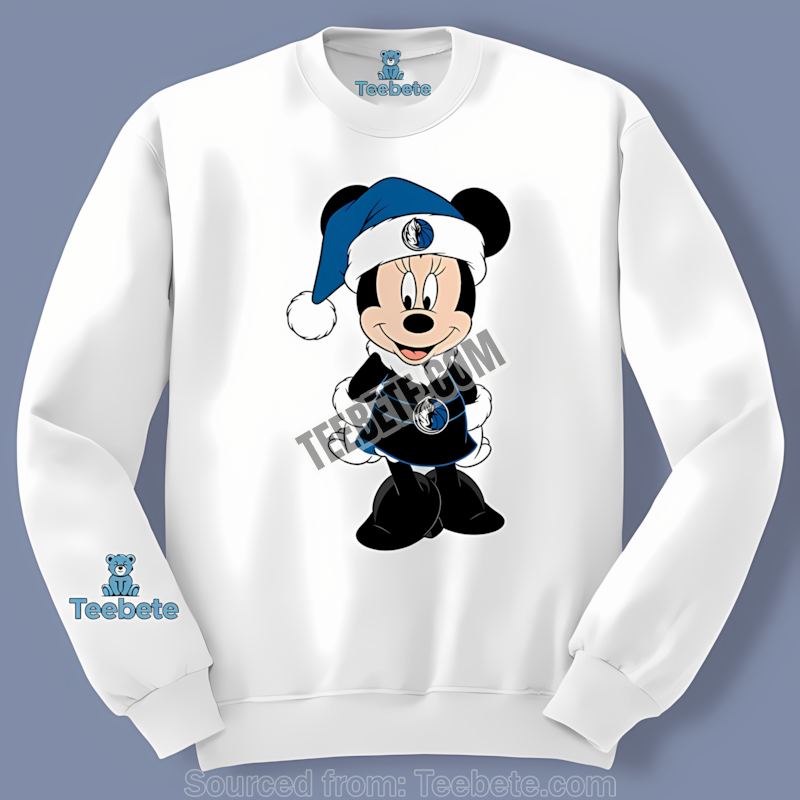 Minnie Mouse Dallas Mavericks Christmas Holiday Long Sleeve Minnie Mouse Dallas Mavericks Christmas Holiday Long Sleeve