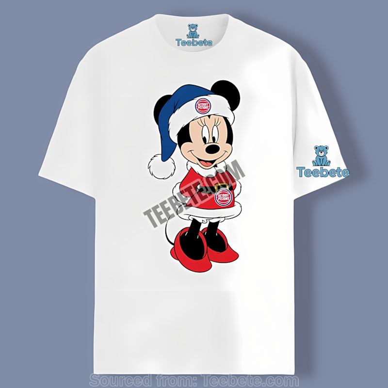 Minnie Mouse Detroit Pistons Christmas Funny Tshirt