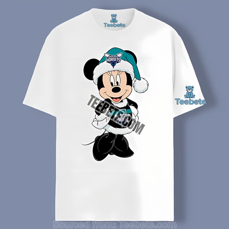 Minnie Mouse Joins Charlotte Hornets Christmas Shirt