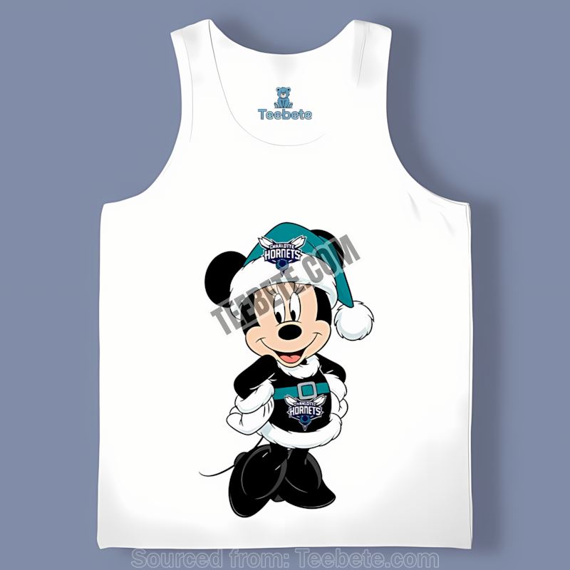 Minnie Mouse Joins Charlotte Hornets Christmas Tanktop Minnie Mouse Joins Charlotte Hornets Christmas Tanktop