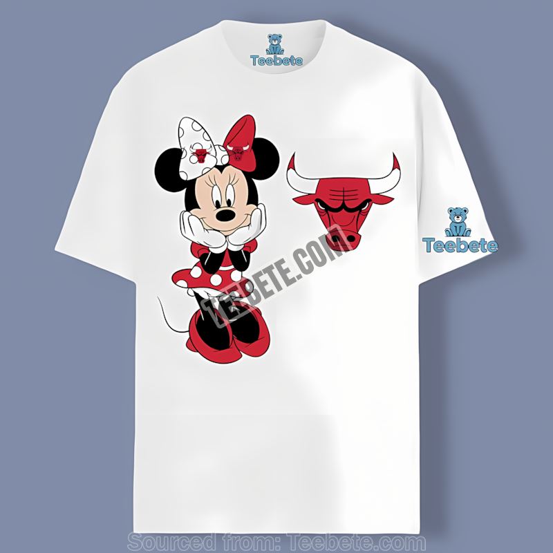 Minnie Mouse Reps Chicago Bulls Cute Shirt