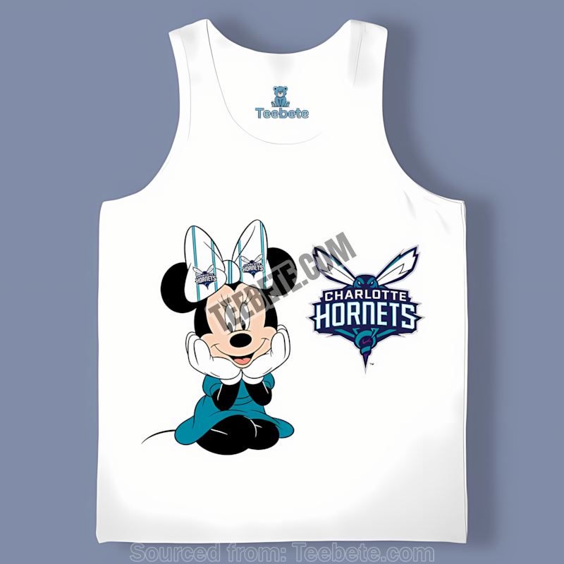 Minnie Mouse Supports Charlotte Hornets Cutely Tanktop Minnie Mouse Supports Charlotte Hornets Cutely Tanktop