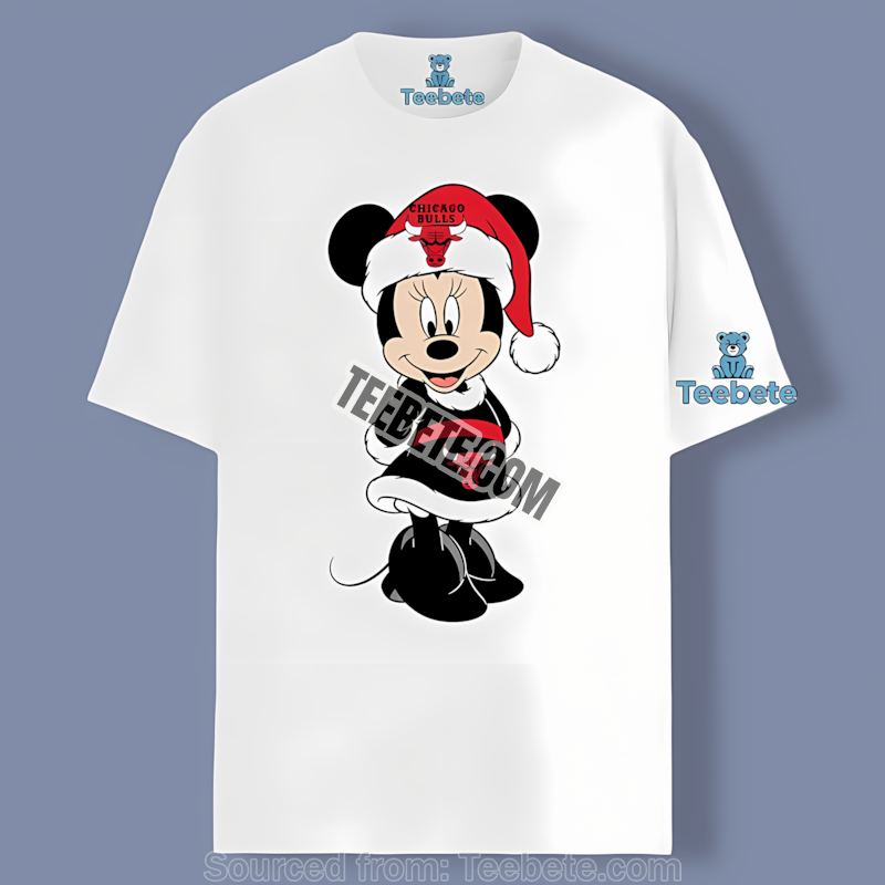 Minnie Mouse Wears Bulls For Christmas Shirt