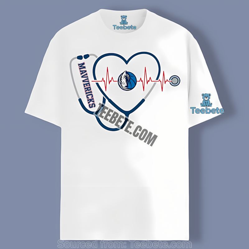 Nurse Heartbeat Dallas Mavericks Graphic Shirt