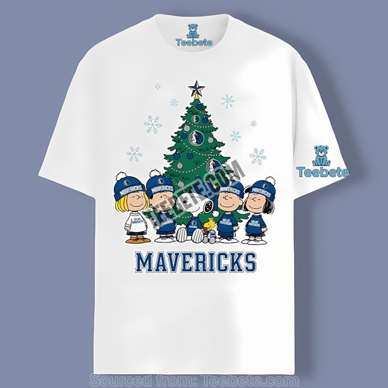 Peanuts Christmas Dallas Mavericks Slim Fit Shirt