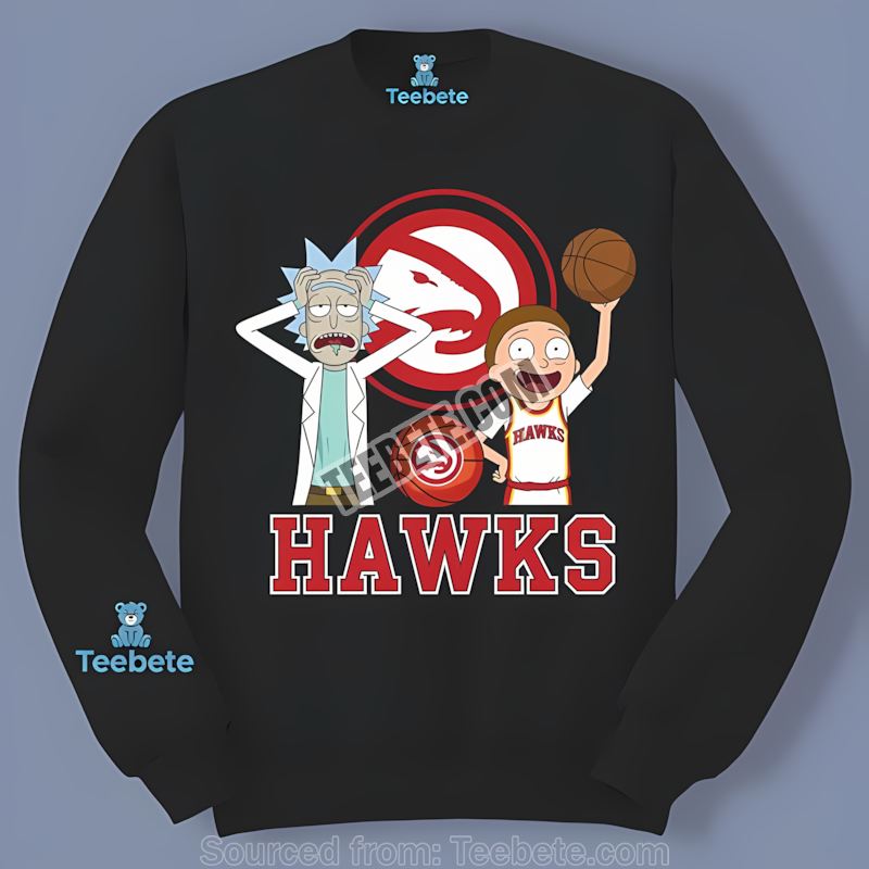 Rick And Morty Vs Atlanta Hawks Unisex Long Sleeve Rick And Morty Vs Atlanta Hawks Unisex Long Sleeve