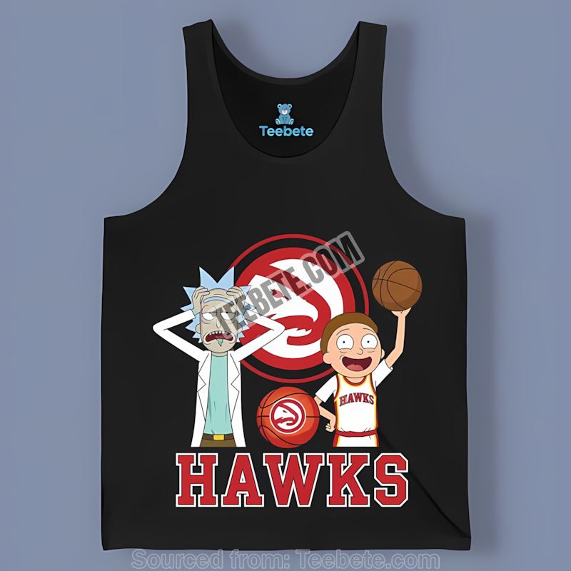 Rick And Morty Vs Atlanta Hawks Unisex Tanktop Rick And Morty Vs Atlanta Hawks Unisex Tanktop