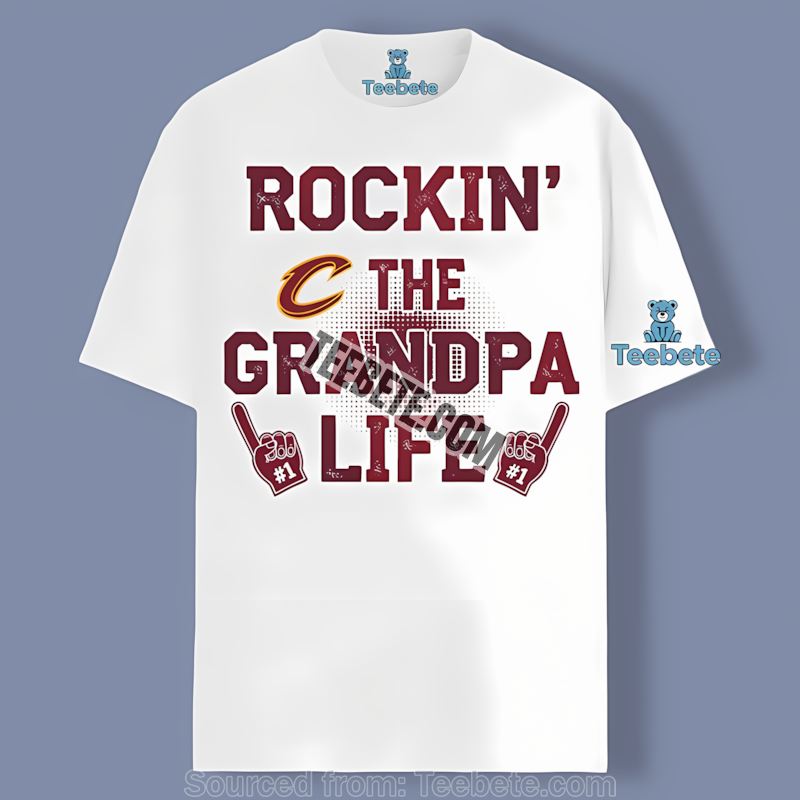 Rockin The Grandpa Life Cleveland Cavaliers Cotton Shirt
