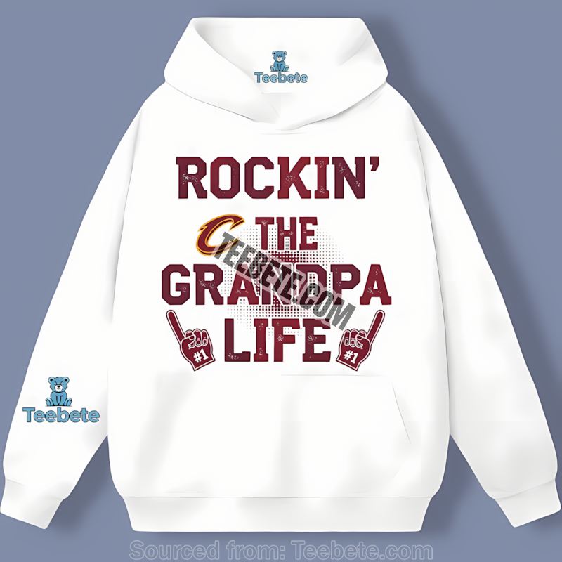Rockin The Grandpa Life Cleveland Cavaliers Cotton Hoodie Rockin The Grandpa Life Cleveland Cavaliers Cotton Hoodie