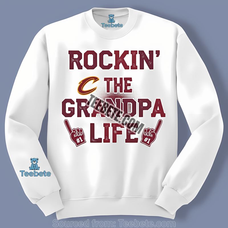 Rockin The Grandpa Life Cleveland Cavaliers Cotton Long Sleeve Rockin The Grandpa Life Cleveland Cavaliers Cotton Long Sleeve