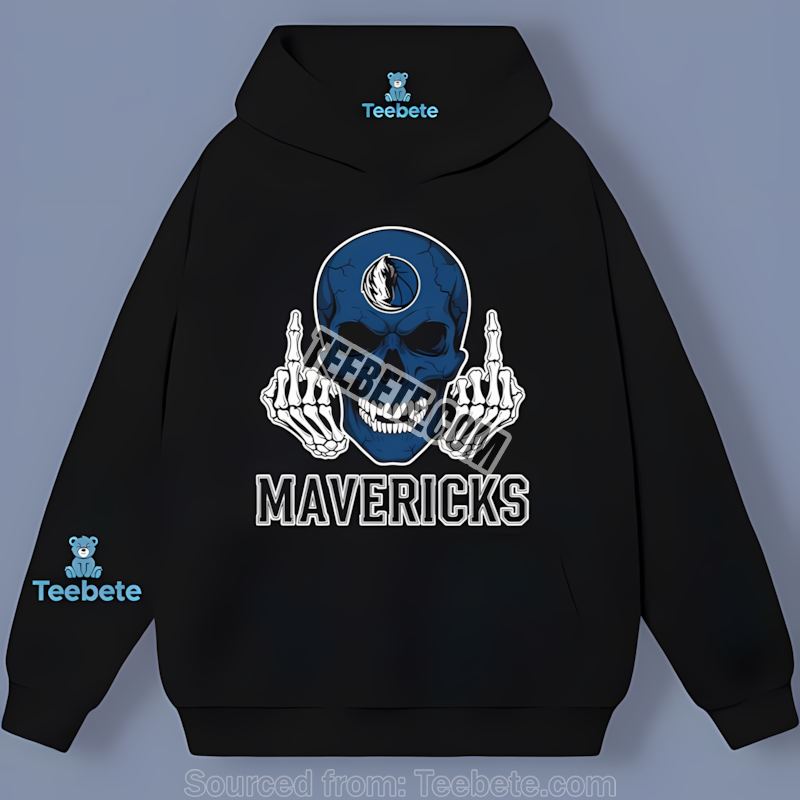 Skull Middle Finger Dallas Mavericks Regular Hoodie Skull Middle Finger Dallas Mavericks Regular Hoodie
