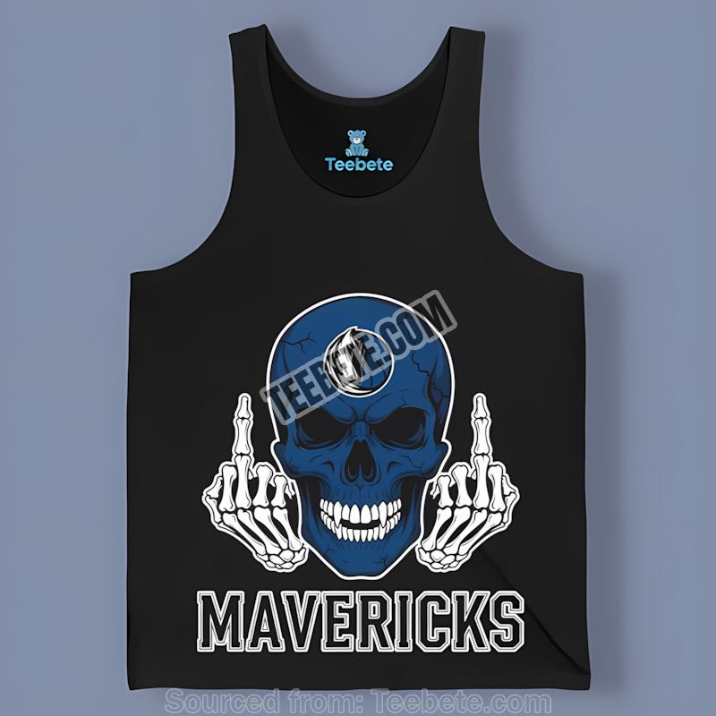 Skull Middle Finger Dallas Mavericks Regular Tanktop Skull Middle Finger Dallas Mavericks Regular Tanktop