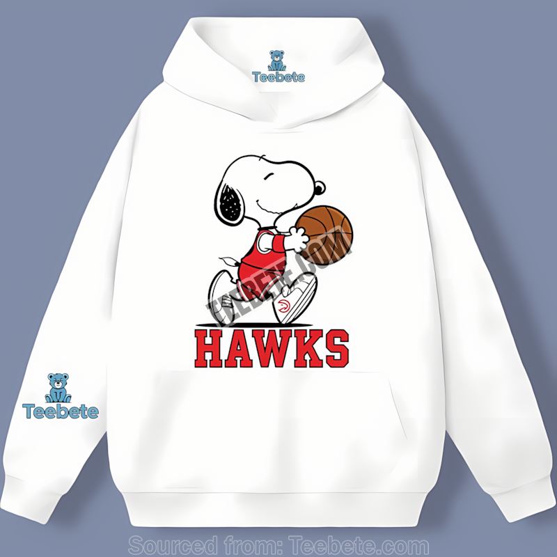 Snoopy Basketball Running Atlanta Hawks Sports Hoodie Snoopy Basketball Running Atlanta Hawks Sports Hoodie