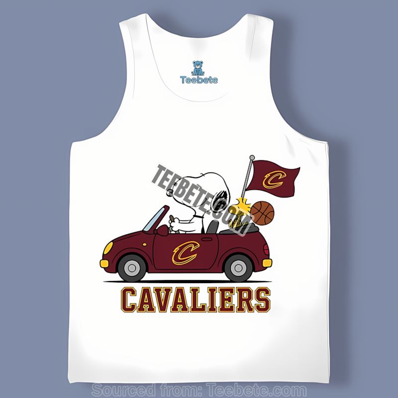 Snoopy Driving Car Cleveland Cavaliers Regular Tanktop Snoopy Driving Car Cleveland Cavaliers Regular Tanktop