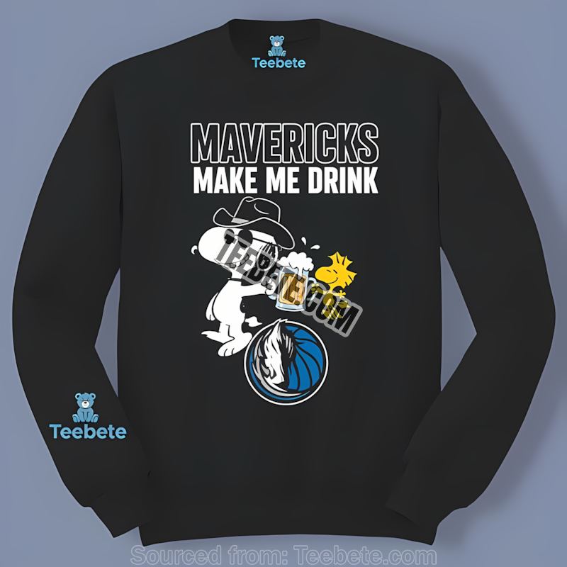 Snoopy Make Me Drink Dallas Mavericks Vintage Long Sleeve Snoopy Make Me Drink Dallas Mavericks Vintage Long Sleeve