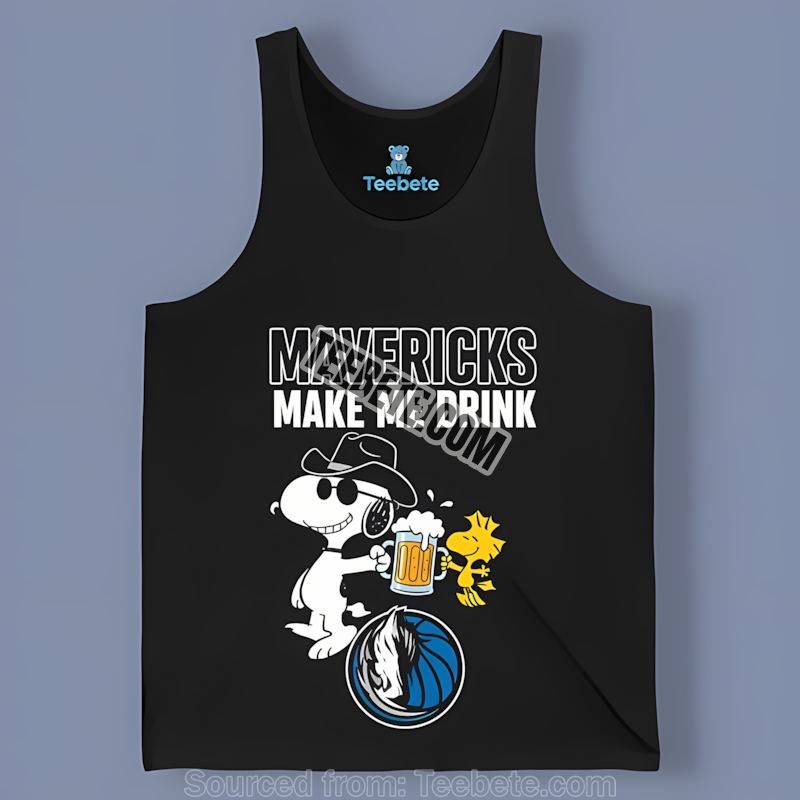 Snoopy Make Me Drink Dallas Mavericks Vintage Tanktop Snoopy Make Me Drink Dallas Mavericks Vintage Tanktop