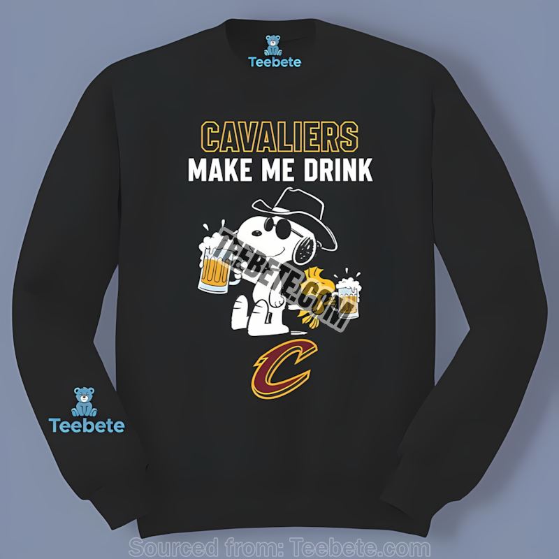 Snoopy Makes Me Drink Cleveland Cavaliers Adults Long Sleeve Snoopy Makes Me Drink Cleveland Cavaliers Adults Long Sleeve