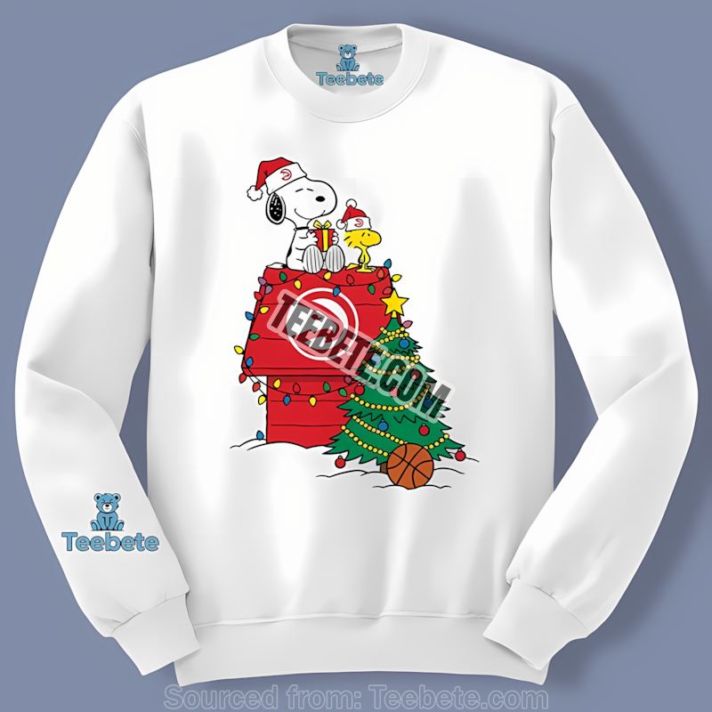 Snoopy Woodstock Christmas Atlanta Hawks Long Sleeve Snoopy Woodstock Christmas Atlanta Hawks Long Sleeve