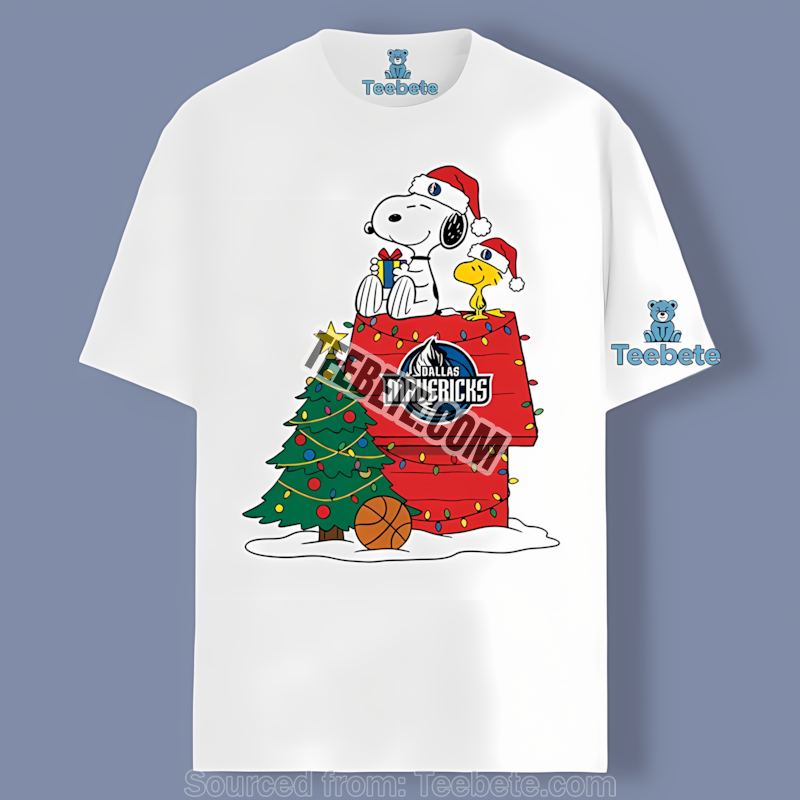 Snoopy Woodstock Christmas Dallas Mavericks Funny Shirt