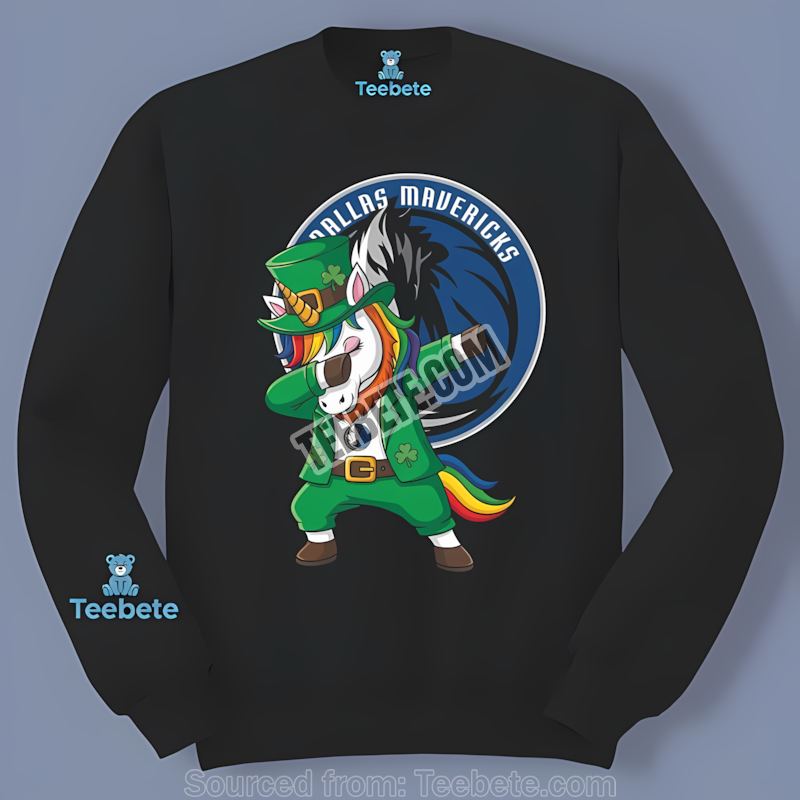 St Patricks Day Vs Dabbing Unicorn Dallas Mavericks Adults Long Sleeve St Patricks Day Vs Dabbing Unicorn Dallas Mavericks Adults Long Sleeve