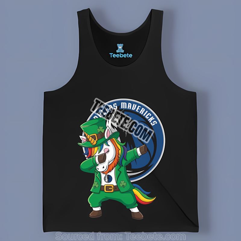 St Patricks Day Vs Dabbing Unicorn Dallas Mavericks Adults Tanktop St Patricks Day Vs Dabbing Unicorn Dallas Mavericks Adults Tanktop