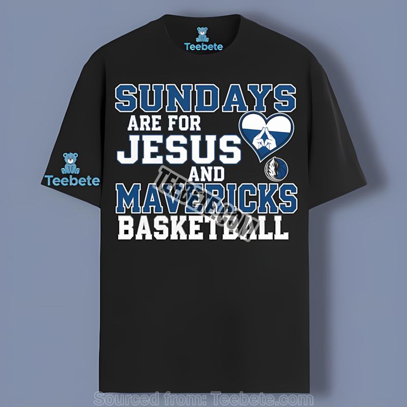 Sundays Are For Jesus And Dallas Mavericks Basketball Adults Shirt