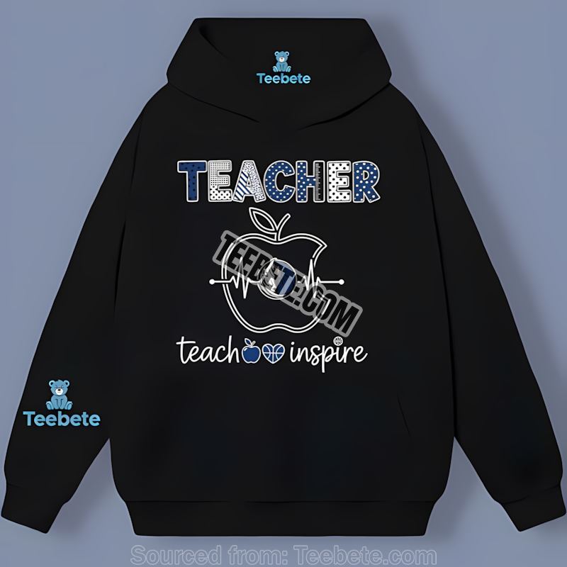 Teacher Apple Teach Love Inspire Dallas Mavericks Color Hoodie Teacher Apple Teach Love Inspire Dallas Mavericks Color Hoodie