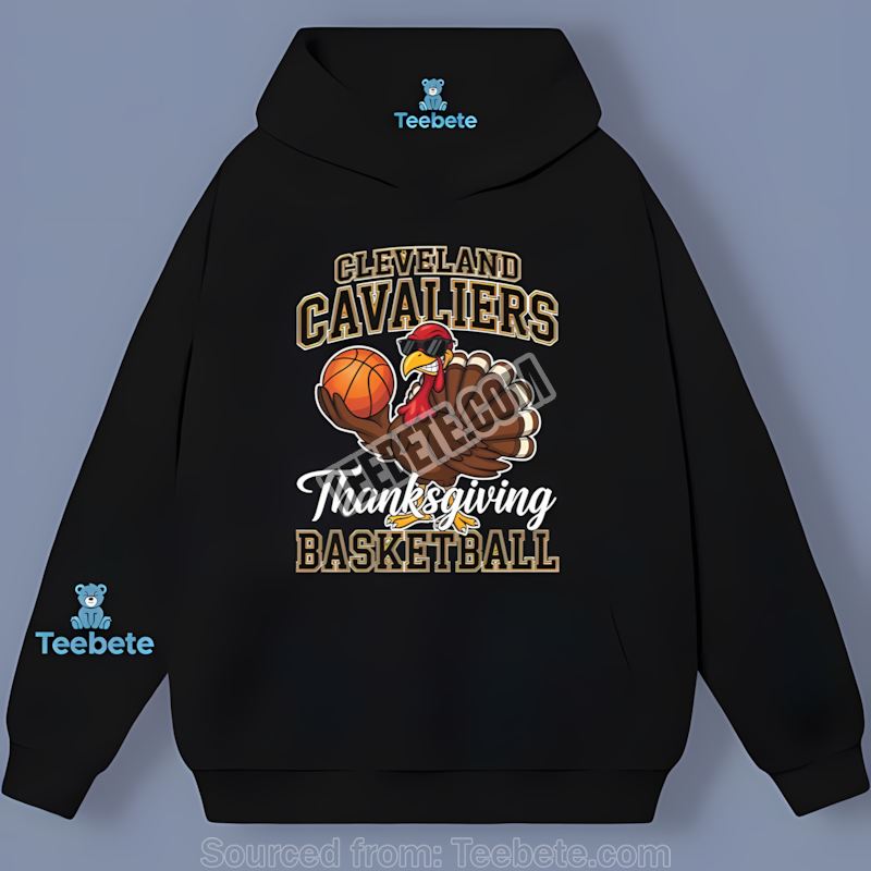 Thanksgiving Basketball Turkey Cleveland Cavaliers Adults Hoodie Thanksgiving Basketball Turkey Cleveland Cavaliers Adults Hoodie