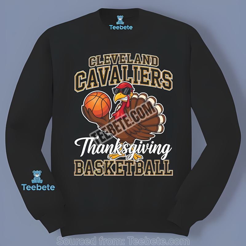 Thanksgiving Basketball Turkey Cleveland Cavaliers Adults Long Sleeve Thanksgiving Basketball Turkey Cleveland Cavaliers Adults Long Sleeve