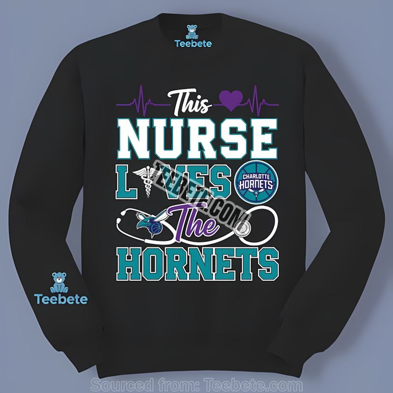This Nurse Cheers For The Charlotte Hornets Long Sleeve This Nurse Cheers For The Charlotte Hornets Long Sleeve