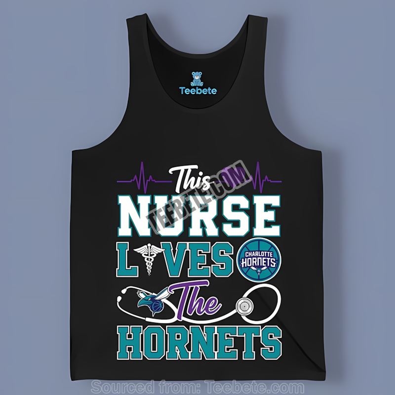 This Nurse Cheers For The Charlotte Hornets Tanktop This Nurse Cheers For The Charlotte Hornets Tanktop