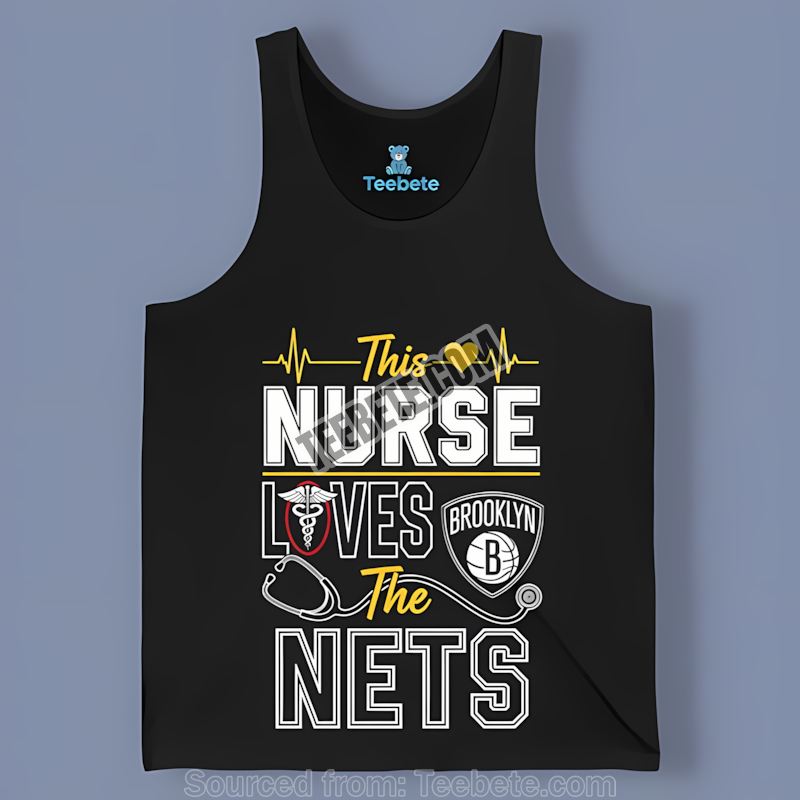 This Nurse Loves The Brooklyn Nets Adults Tanktop This Nurse Loves The Brooklyn Nets Adults Tanktop