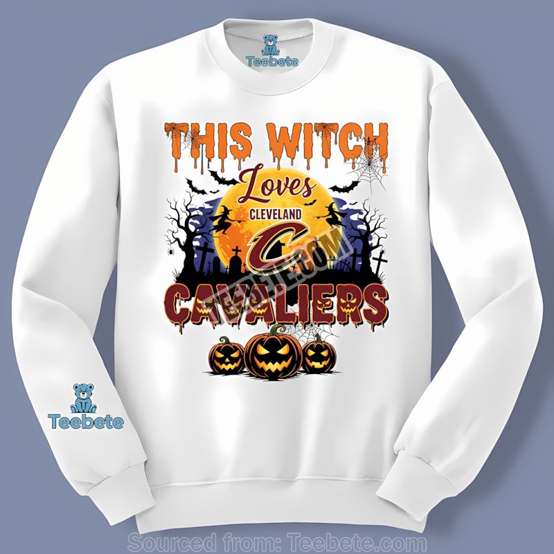 This Witch Loves Cleveland Cavaliers Halloween Adults Long Sleeve This Witch Loves Cleveland Cavaliers Halloween Adults Long Sleeve