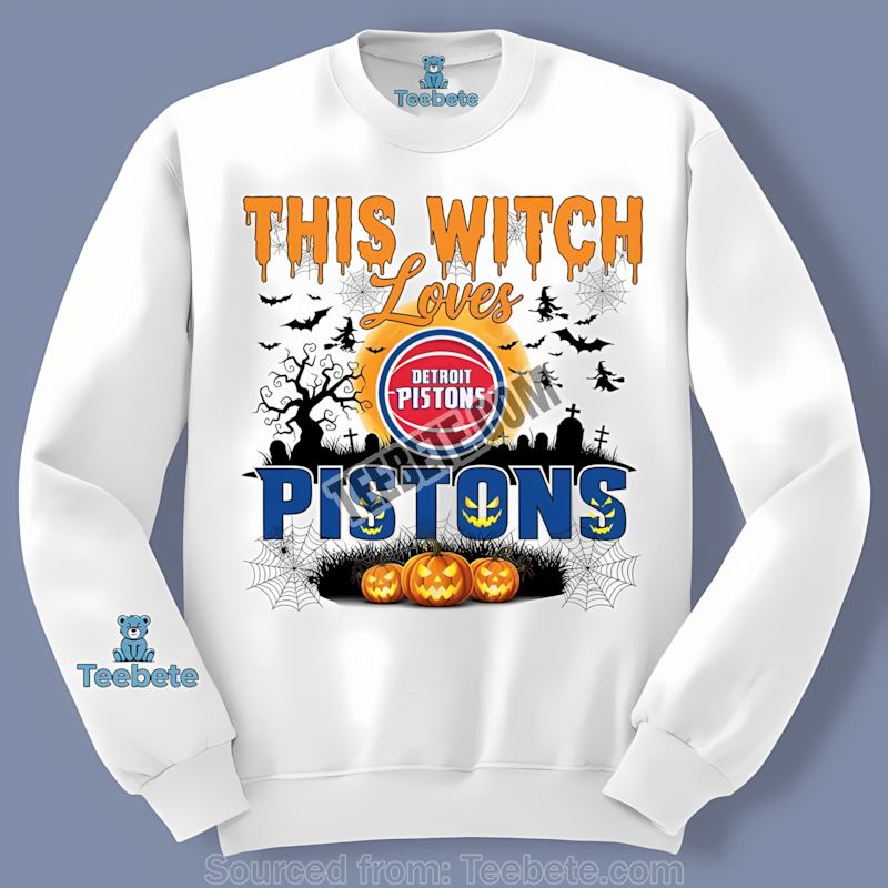 This Witch Loves Detroit Pistons Halloween Long Sleeve Printing This Witch Loves Detroit Pistons Halloween Long Sleeve Printing