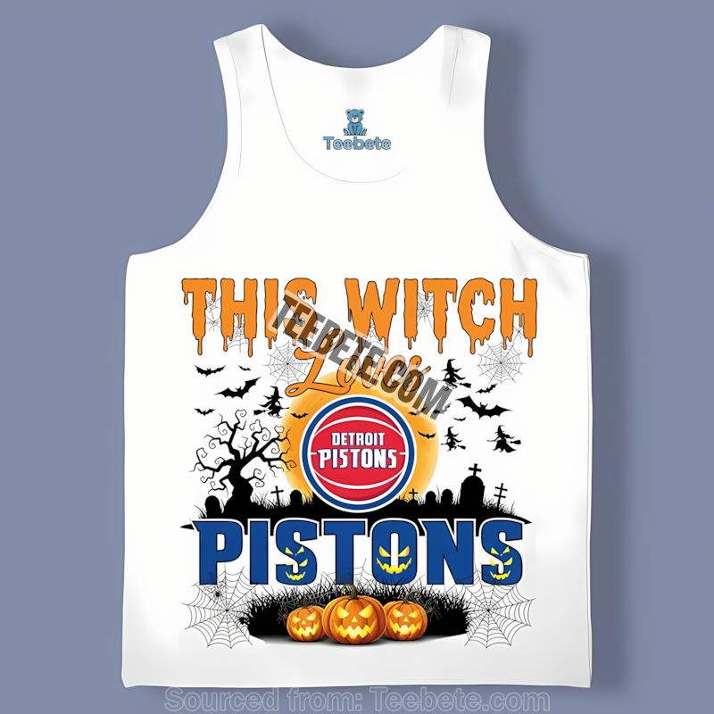 This Witch Loves Detroit Pistons Halloween Tanktop Printing This Witch Loves Detroit Pistons Halloween Tanktop Printing