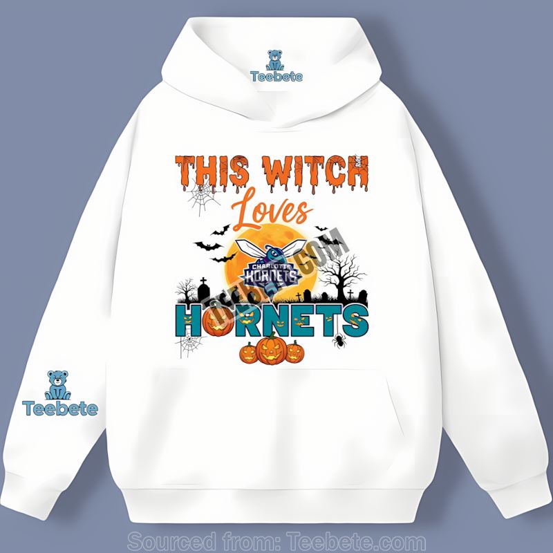 This Witch Supports Charlotte Hornets Halloween Hoodie This Witch Supports Charlotte Hornets Halloween Hoodie