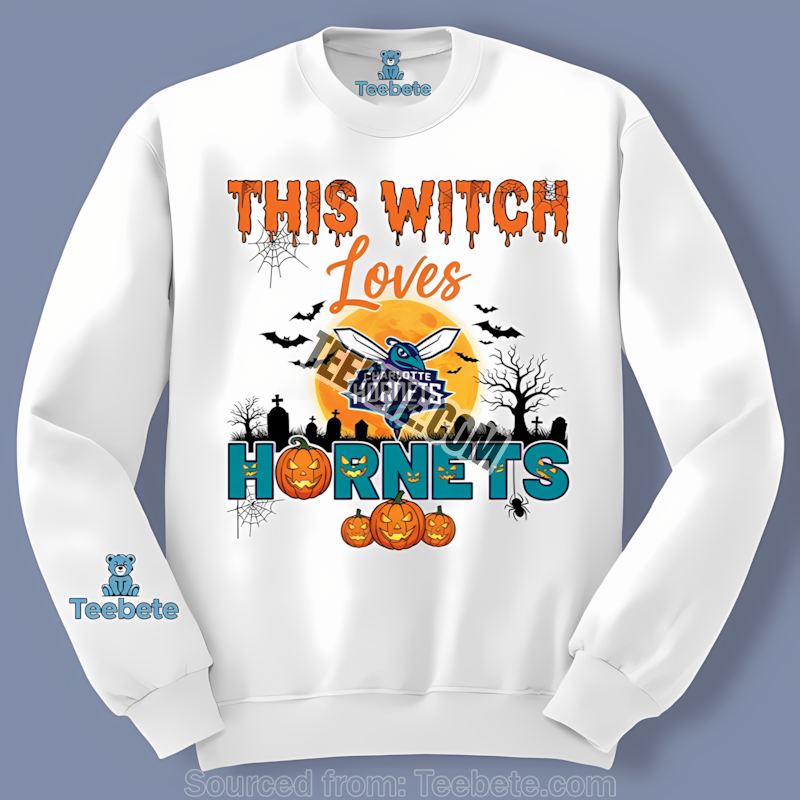 This Witch Supports Charlotte Hornets Halloween Long Sleeve This Witch Supports Charlotte Hornets Halloween Long Sleeve