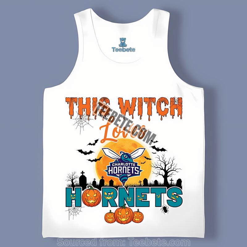 This Witch Supports Charlotte Hornets Halloween Tanktop This Witch Supports Charlotte Hornets Halloween Tanktop