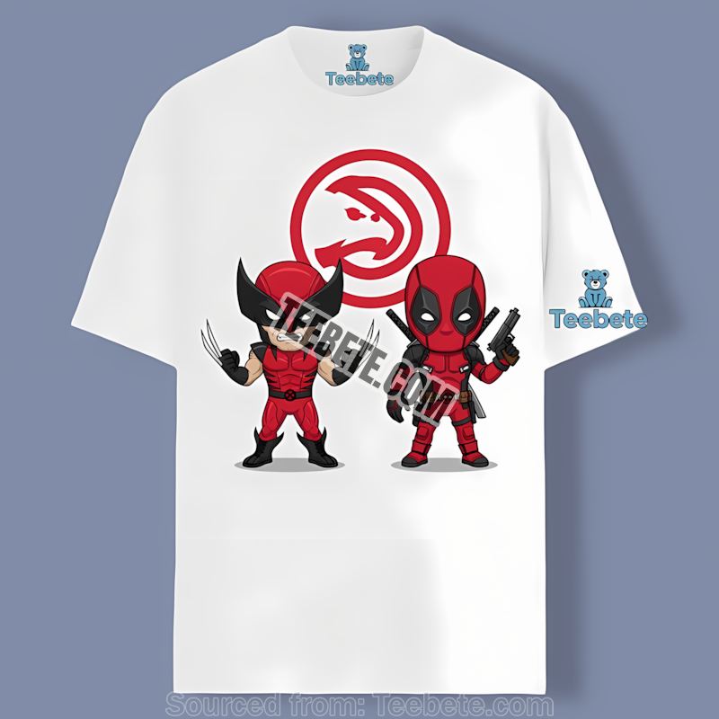 Wolverine Deadpool Atlanta Hawks Superhero Adults Shirt