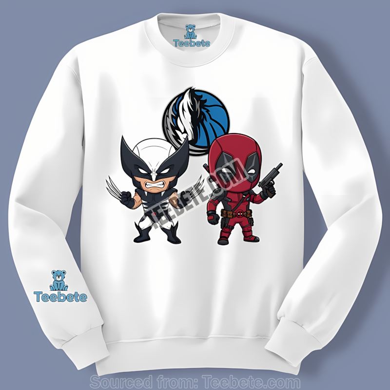 Wolverine Deadpool Superhero Dallas Mavericks Vintage Long Sleeve Wolverine Deadpool Superhero Dallas Mavericks Vintage Long Sleeve